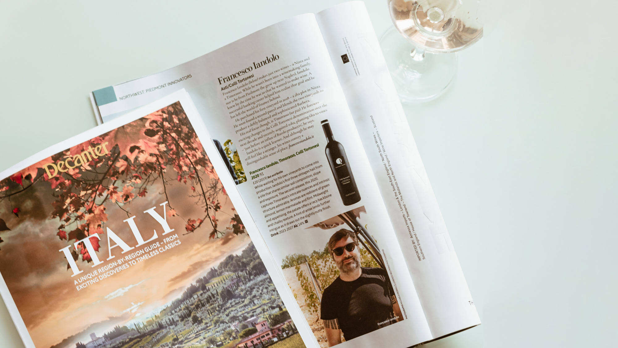 Decanter magazine Italy feature on Francesco Iandolo Winery