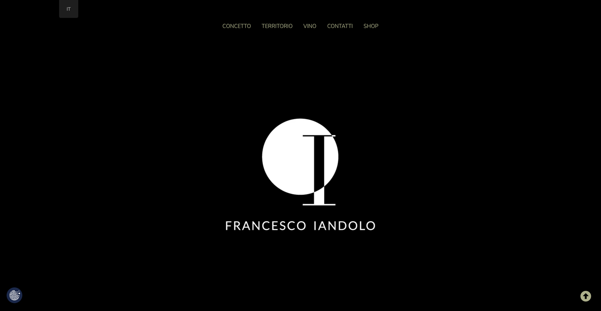 Francesco Iandolo Winery website homepage, designed by Sogand Nobahar