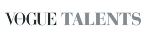 Vogue Talent logo, press coverage of Sogand Nobahar's work.