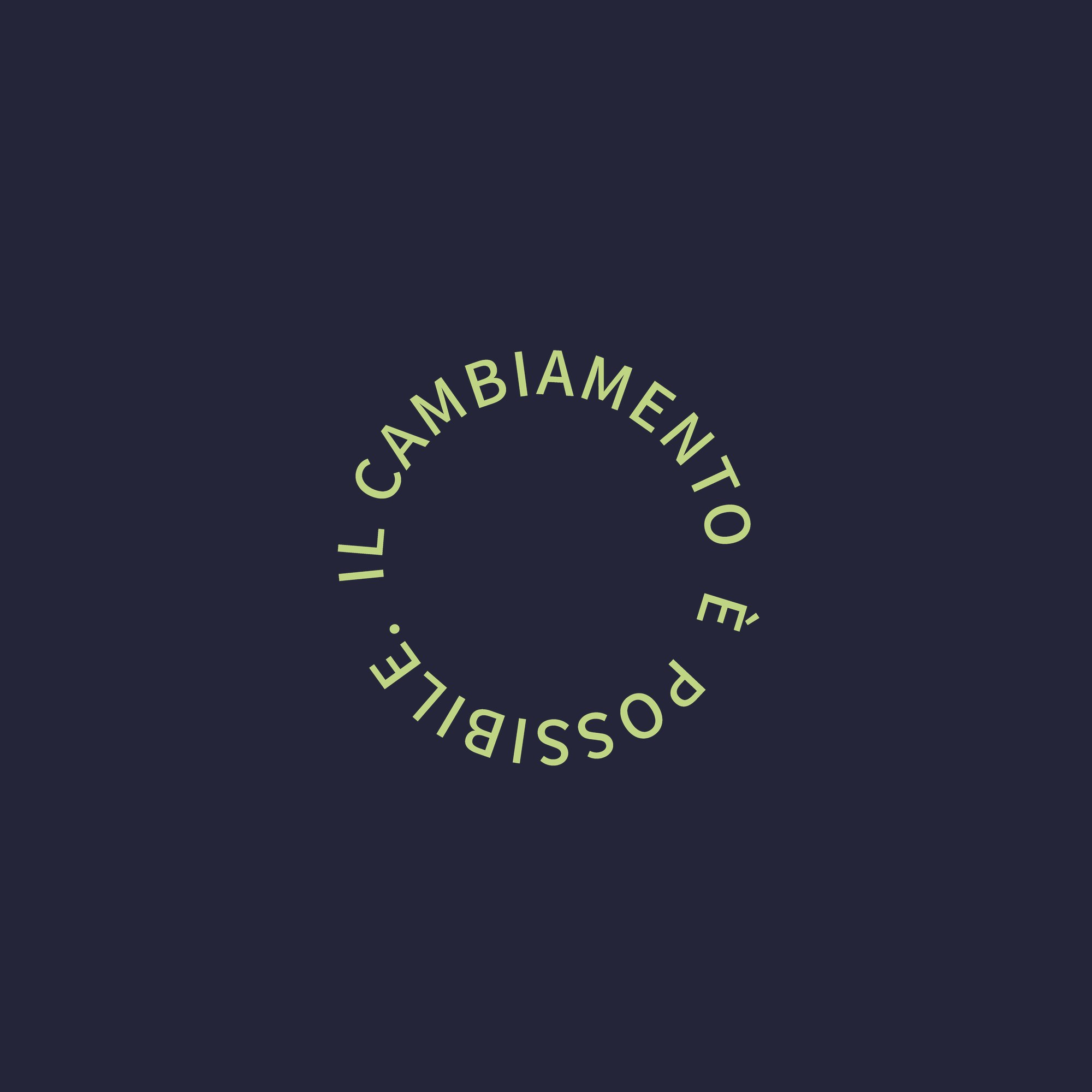 Coltivazione Elementare seal in light green on navy, brand identity by Sogand Nobahar.