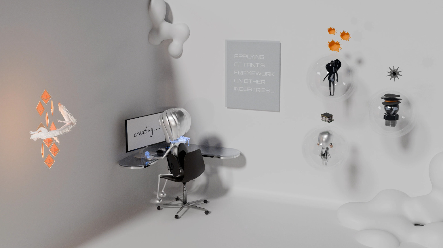 Scene showing Octant's framework applied to other industries, animated film still from Octant Clarified