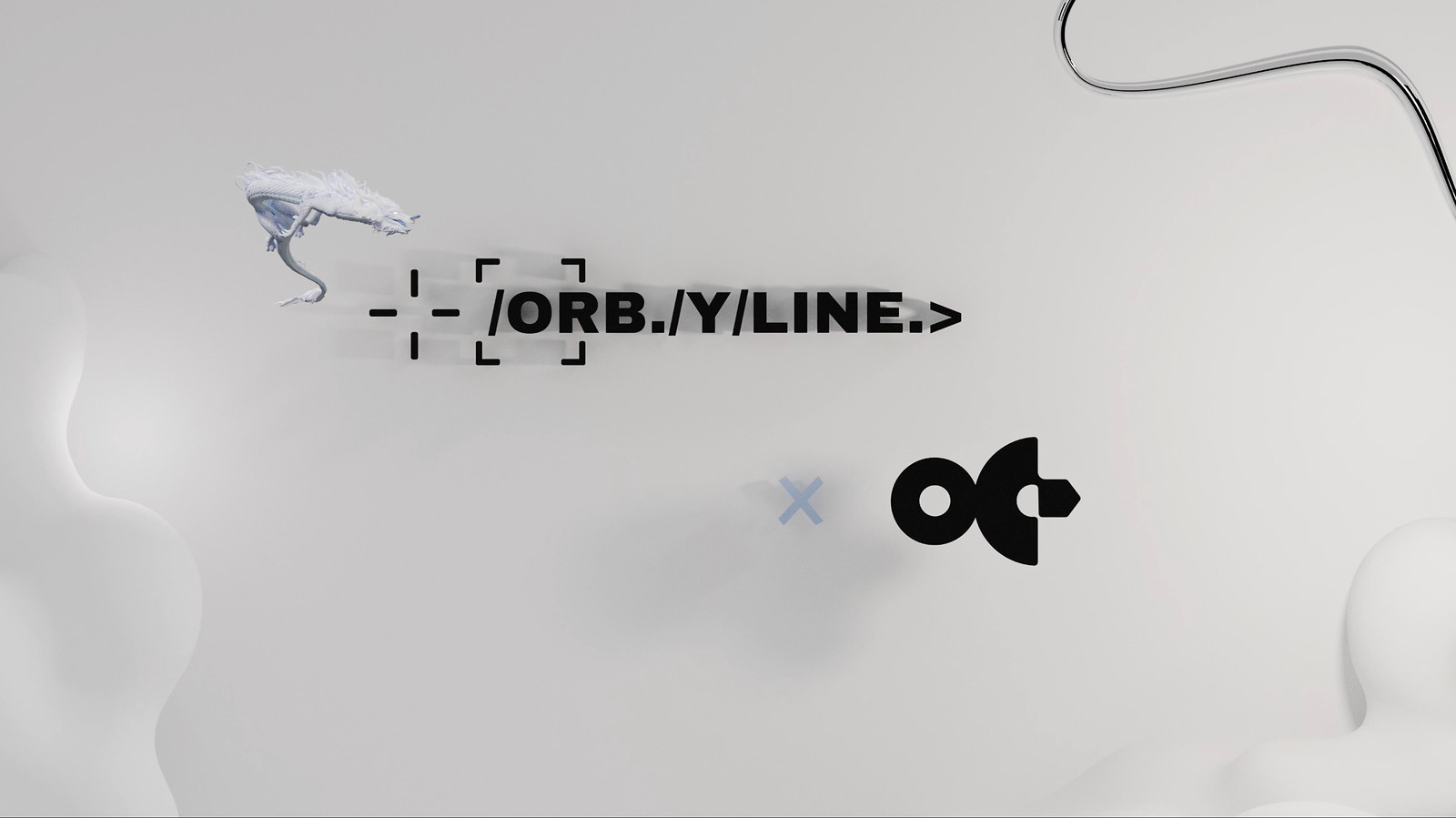 Orbyline and Octant end card with a white dragon, animation by Sogand Nobahar