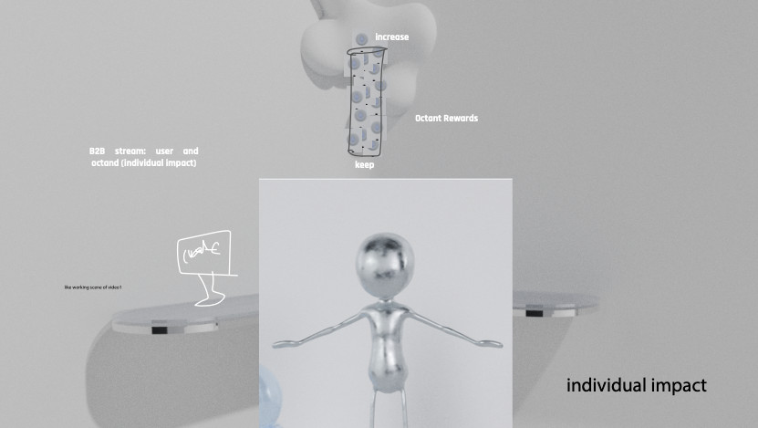 Storyboard frame for the individual impact scene, Octant Clarified pre-production by Sogand Nobahar