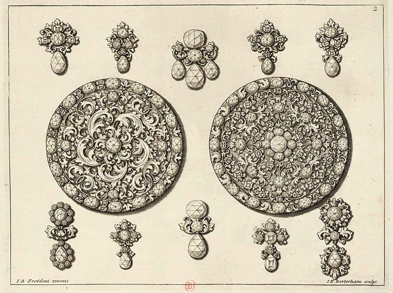 Grondoni plate after restoration, engraver credits now legible, by Sogand Nobahar