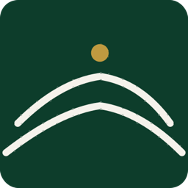 Wellington Advisory horizon star mark in white on forest green, by Sogand Nobahar